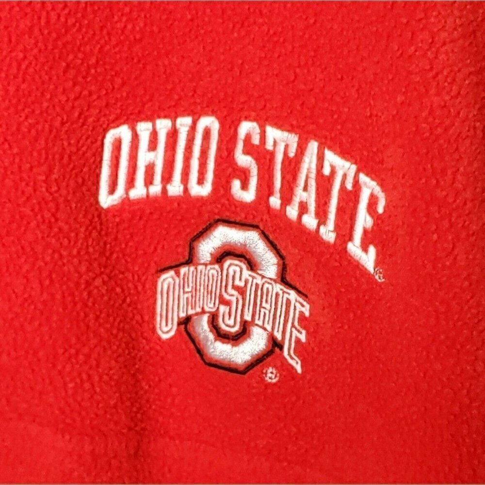 Ohio State University NCAA Red Fleece Pullover Jacket Large - Picture 3 of 6